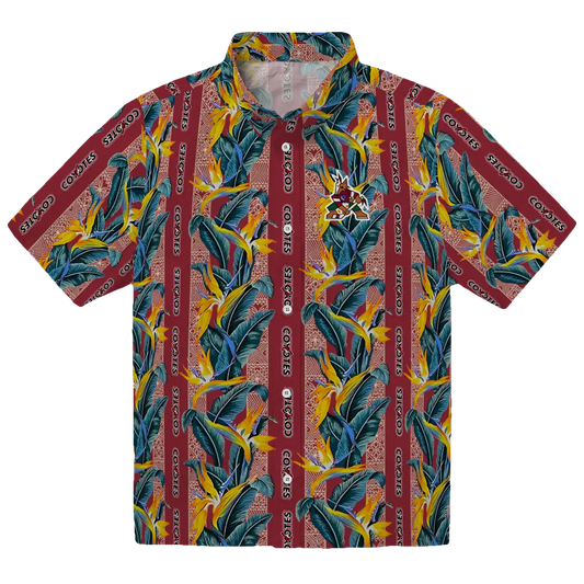 Arizona Coyotes Hawaiian Shirt - Paradise Vines - Moonbestprint