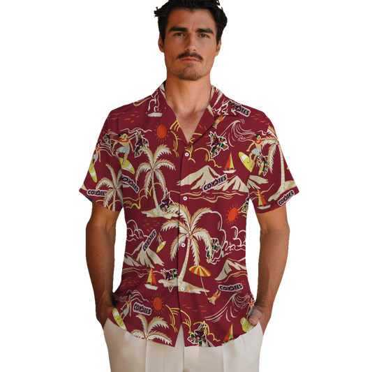 Arizona Coyotes Hawaiian Shirt - Palm Tree Island - Moonbestprint