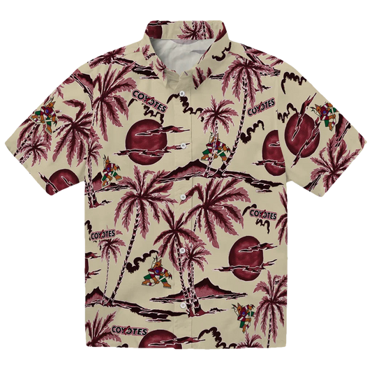 Arizona Coyotes Hawaiian Shirt - Palm Sunset - Moonbestprint