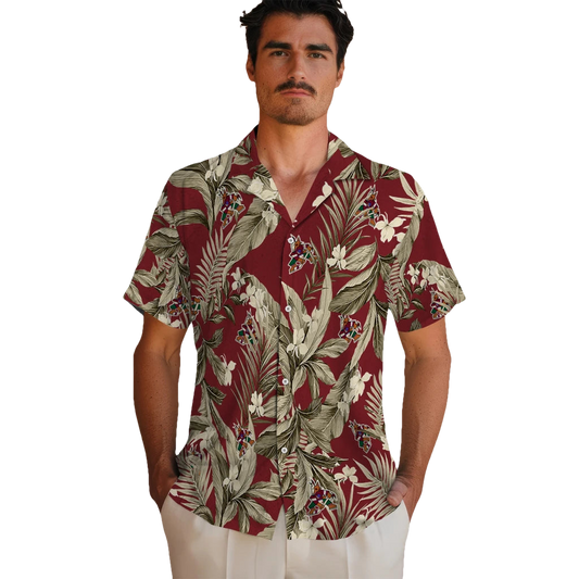 Arizona Coyotes Hawaiian Shirt - Palm Leaves - Moonbestprint