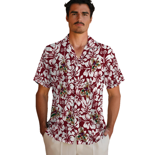 Arizona Coyotes Hawaiian Shirt - Hibiscus Motif - Moonbestprint
