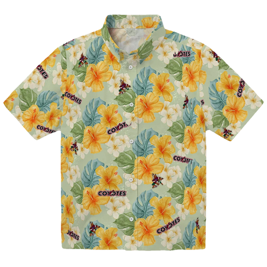 Arizona Coyotes Hawaiian Shirt - Hibiscus Mood - Moonbestprint