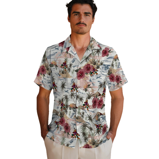 Arizona Coyotes Hawaiian Shirt - Hibiscus Seaside - Moonbestprint