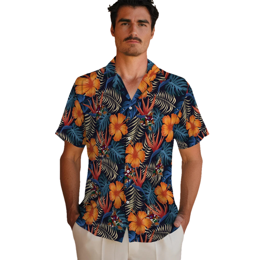 Arizona Coyotes Hawaiian Shirt - Hibiscus Foliage - Moonbestprint