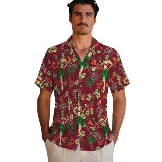 Arizona Coyotes Hawaiian Shirt - Hawaiian Girls Design - Moonbestprint