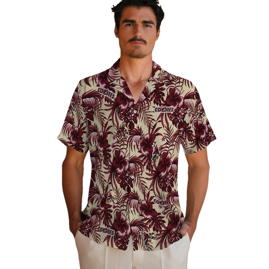 Arizona Coyotes Hawaiian Shirt - Hibiscus Exotic - Moonbestprint
