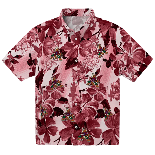 Arizona Coyotes Hawaiian Shirt - Hibiscus Arrangement - Moonbestprint