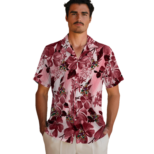 Arizona Coyotes Hawaiian Shirt - Hibiscus Arrangement - Moonbestprint