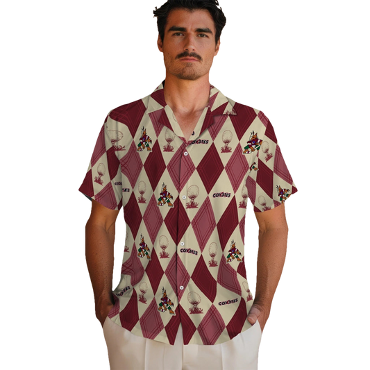 Arizona Coyotes Hawaiian Shirt - Golfing Plaid - Moonbestprint