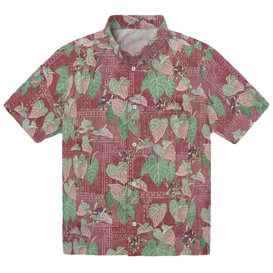 Arizona Coyotes Hawaiian Shirt - Anthurium Overlay - Moonbestprint