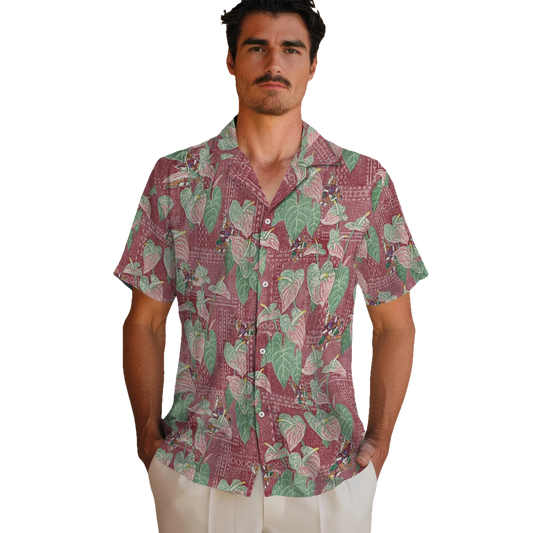 Arizona Coyotes Hawaiian Shirt - Anthurium Overlay - Moonbestprint