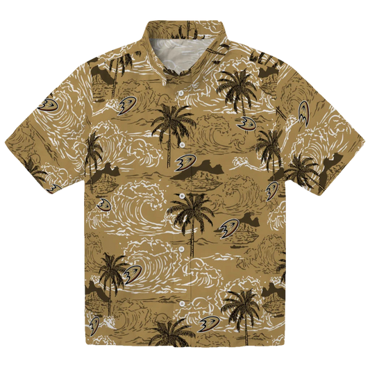 Anaheim Ducks Hawaiian Shirt - Wave Palm - Moonbestprint