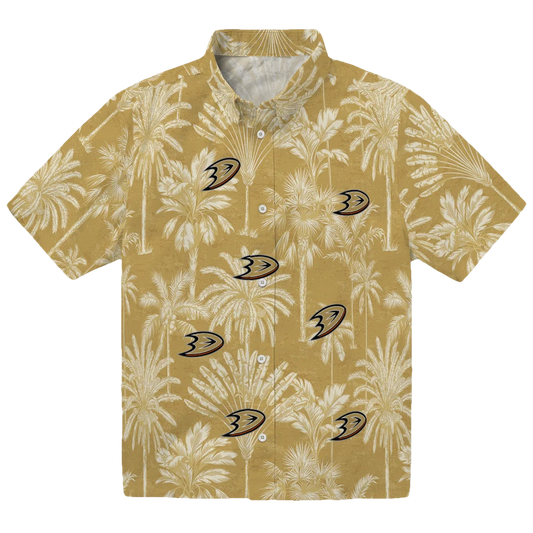 Anaheim Ducks Hawaiian Shirt - Vintage Palm Tree - Moonbestprint