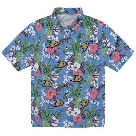 Anaheim Ducks Hawaiian Shirt - Pineapple Bouquet - Moonbestprint