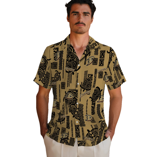 Anaheim Ducks Hawaiian Shirt - Turtle Lines - Moonbestprint