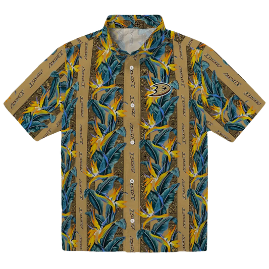 Anaheim Ducks Hawaiian Shirt - Paradise Vines - Moonbestprint
