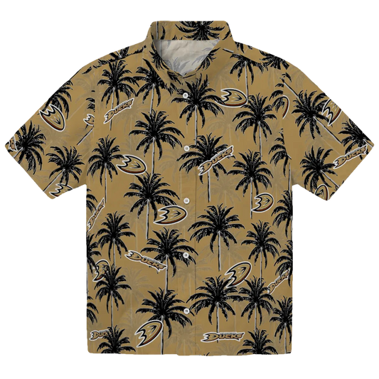 Anaheim Ducks Hawaiian Shirt - Palm Tree Motif - Moonbestprint