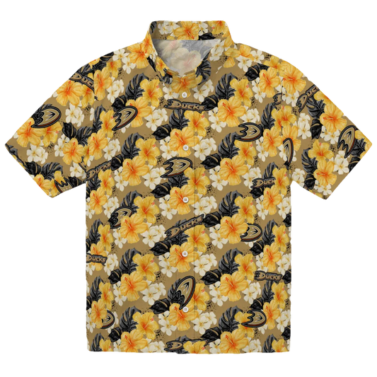 Anaheim Ducks Hawaiian Shirt - Hibiscus Tropics - Moonbestprint