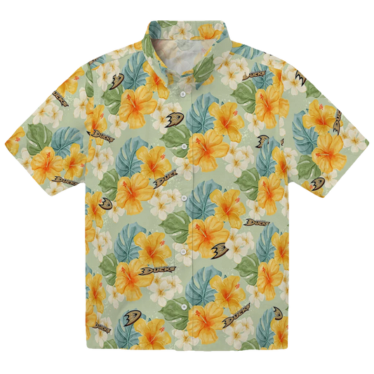 Anaheim Ducks Hawaiian Shirt - Hibiscus Mood - Moonbestprint