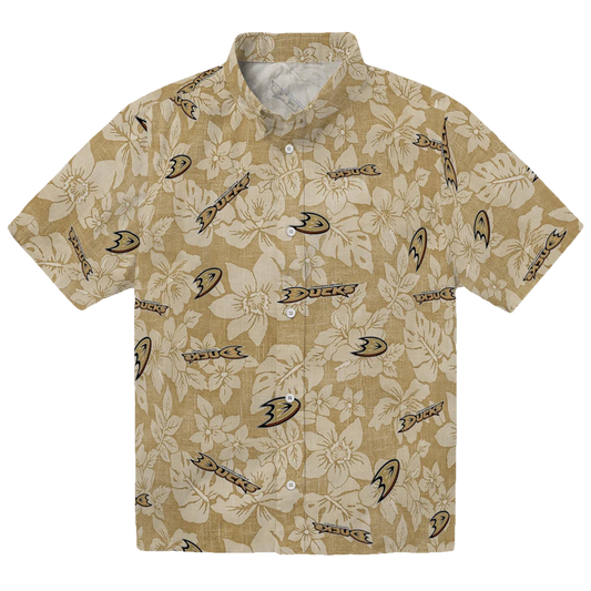 Anaheim Ducks Hawaiian Shirt - Hibiscus Oasis - Moonbestprint