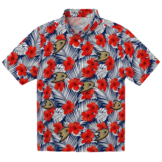 Anaheim Ducks Hawaiian Shirt - Hibiscus Fiesta - Moonbestprint