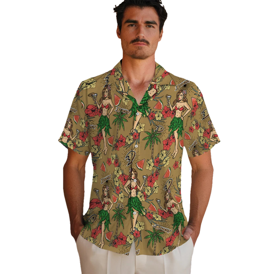 Anaheim Ducks Hawaiian Shirt - Hawaiian Girls Design - Moonbestprint