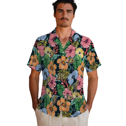 Anaheim Ducks Hawaiian Shirt - Brilliant Hibiscus Gardena - Moonbestprint