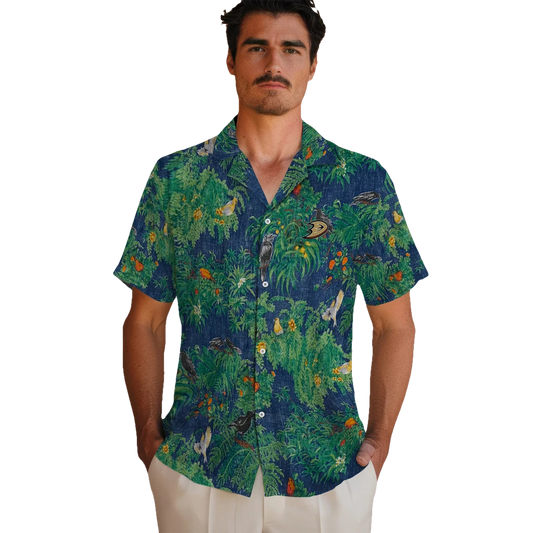 Anaheim Ducks Hawaiian Shirt - Bird Canopy - Moonbestprint