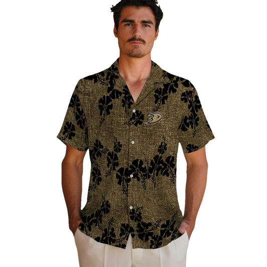 Anaheim Ducks Hawaiian Shirt - 50th State Flower - Moonbestprint
