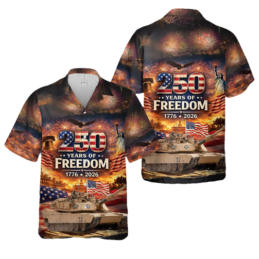250th Years of Freedom 1776-2026 Hawaiian Shirt - Moonbestprint