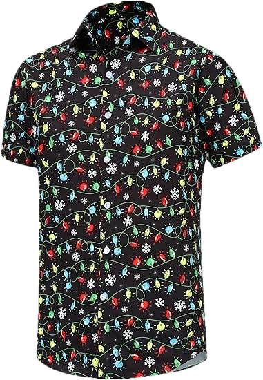 2026 Christmas Tree Light String Holiday Hawaiian Shirt - Moonbestprint