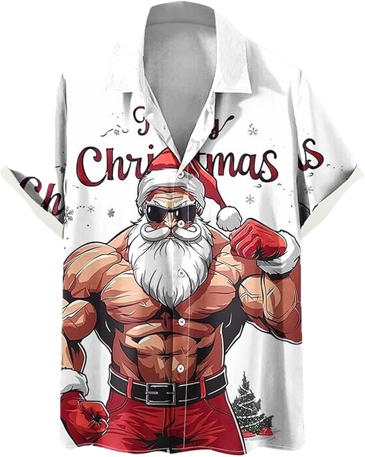 2026 Christmas Strong Santa Holiday Hawaiian Shirt - Moonbestprint