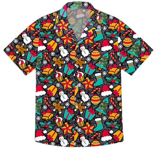 2026 Christmas Stocking and Santa Hat Hawaiian Shirt - Moonbestprint
