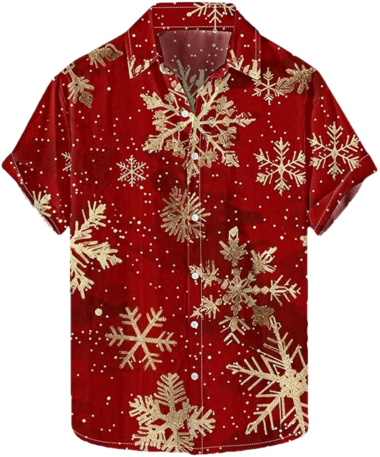 2026 Christmas Snowflake Tropical Hawaiian Shirt - Moonbestprint