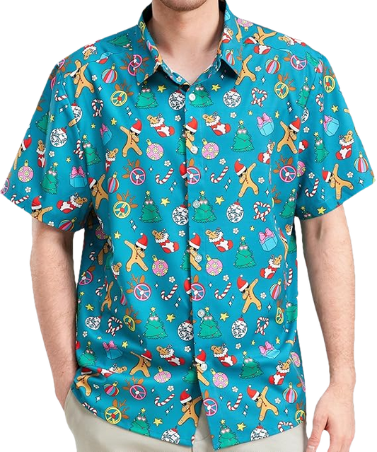 2026 Christmas Merry Gingerbread Man Hawaiian Shirt - Moonbestprint