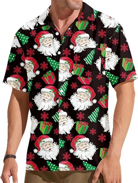 2026 Christmas Festive Holiday Hawaiian Shirt - Moonbestprint