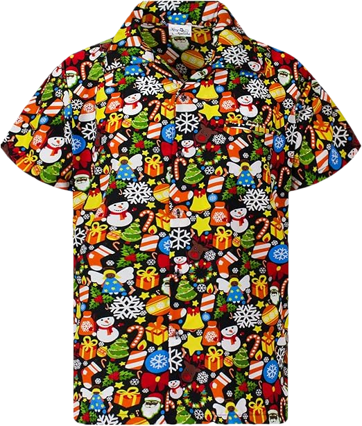 2026 Christmas Classic Festive Pattern Hawaiian Shirt - Moonbestprint