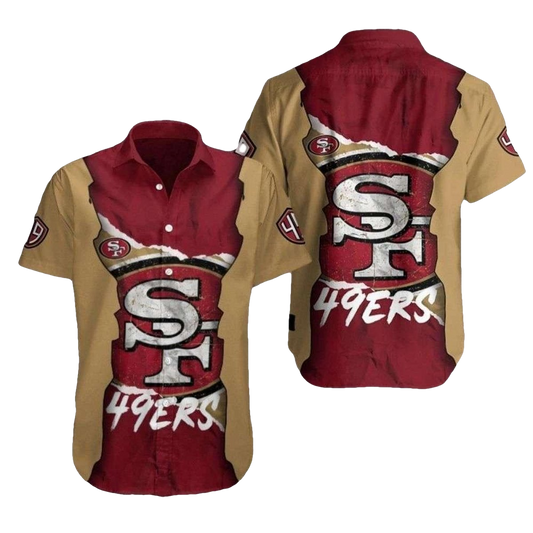 Vintage Fade 49ers Retro Vibe Hawaiian Shirt - Moonbestprint