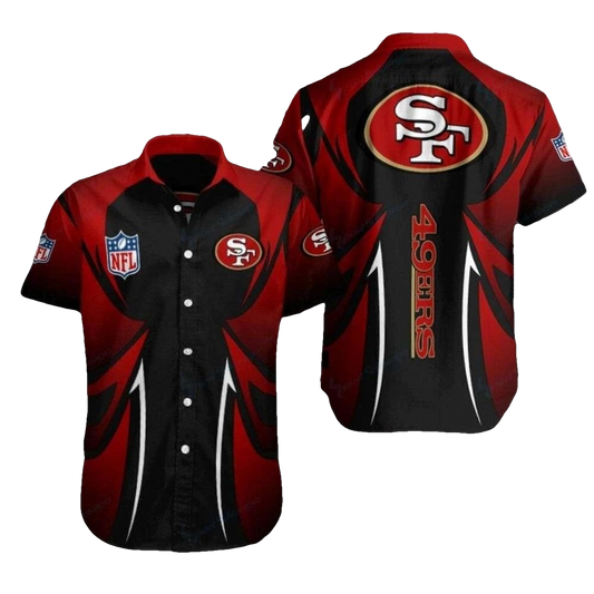 Shadow Swirl 49ers Niners Twilight Twirl Design 2025 Hawaiian Shirt - Moonbestprint