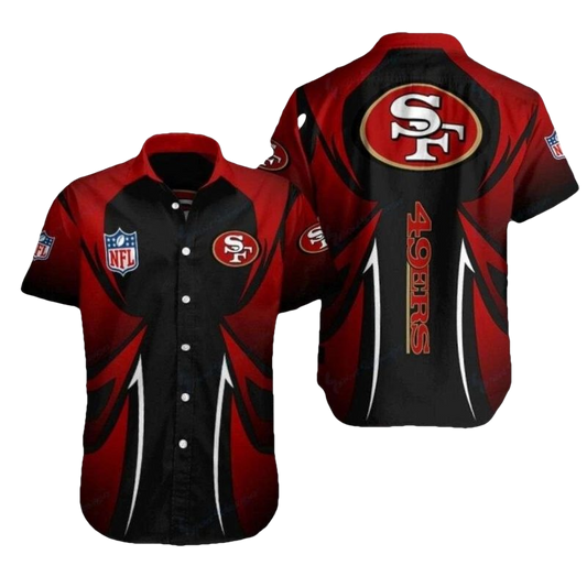 Shadow Swirl 49ers Niners Twilight Twirl Design 2025 Hawaiian Shirt - Moonbestprint
