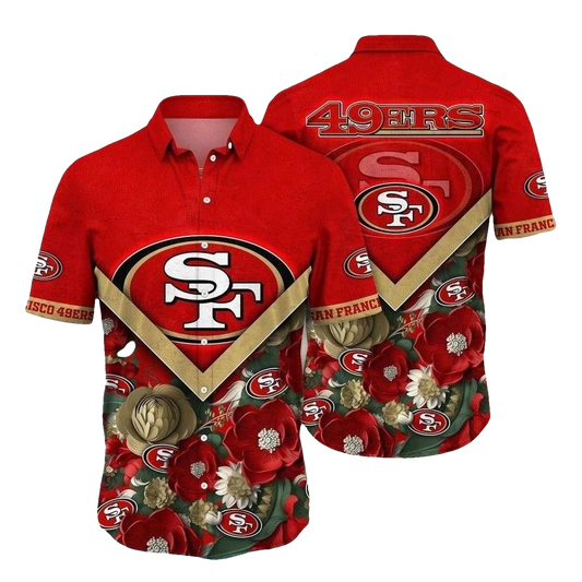 San Francisco 49ers Victory Rose Hawaiian Shirt - Moonbestprint