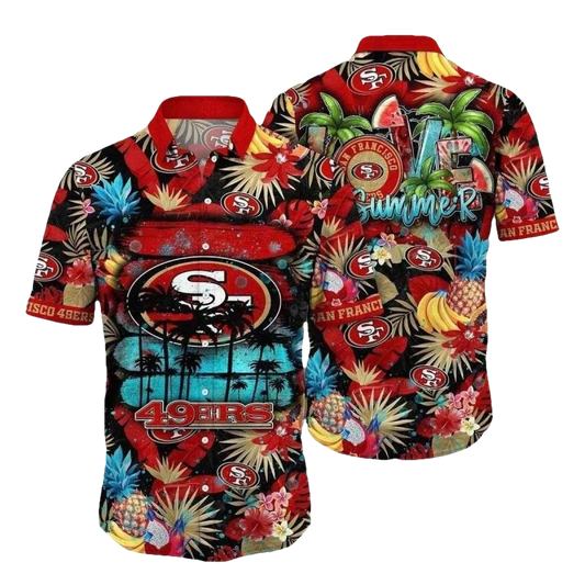 San Francisco 49ers Sunset Beach Party Hawaiian Shirt - Moonbestprint