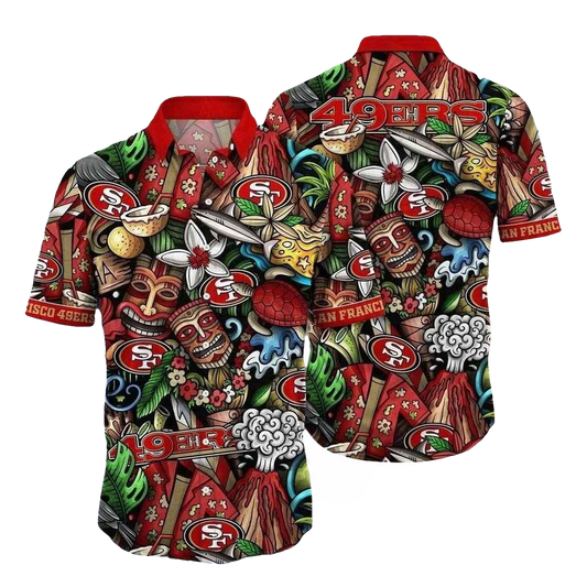 San Francisco 49ers Mystical Tiki Adventure Hawaiian Shirt - Moonbestprint
