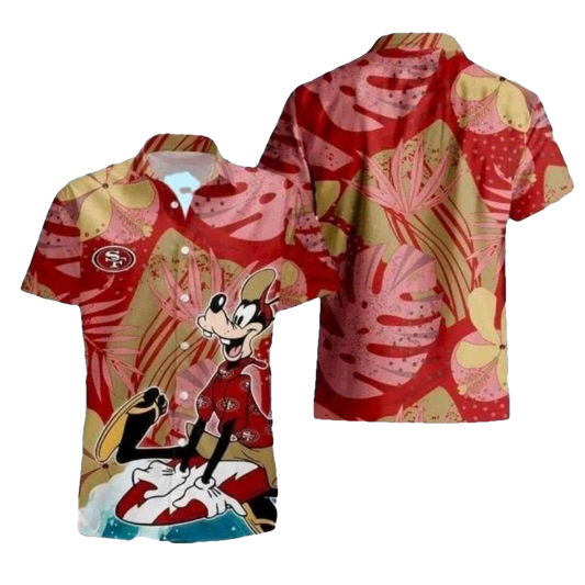 San Francisco 49ers Goofy Adventure Hawaiian Shirt - Moonbestprint