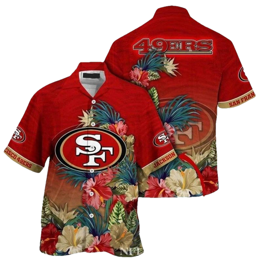 Personalized Tropical Breeze San Francisco 49ers Hawaiian Shirt - Moonbestprint