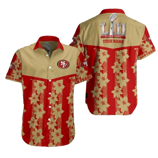 Personalized Super Bowl Liv Commemorative San Francisco 49ers Hawaiian Shirt - Moonbestprint