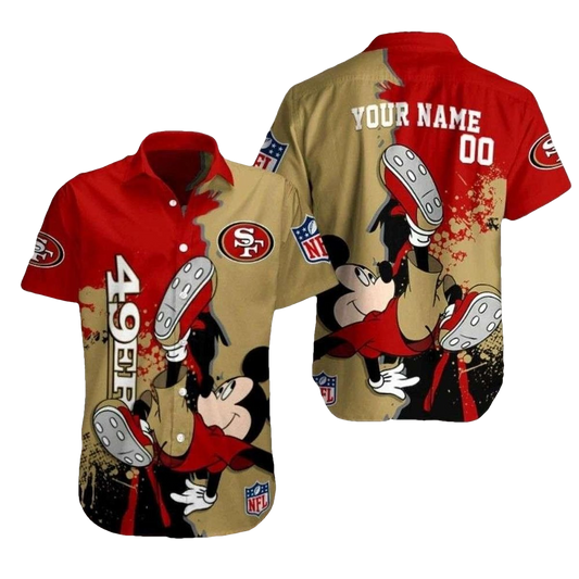 Personalized San Francisco 49ers Mickey Hawaiian Shirt - Moonbestprint