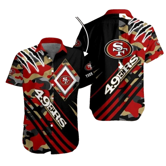 Personalized 49ers Lofo Camo Clash Hawaiian Shirt - Moonbestprint