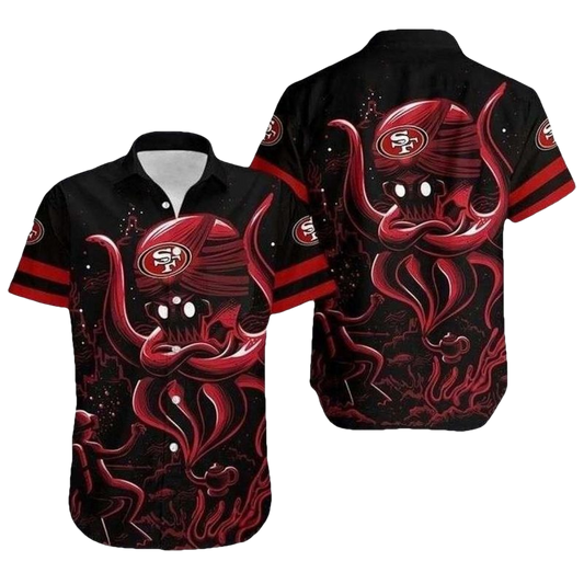 Octopus Monster 49ers Spirit San Francisco 49ers Hawaiian Shirt - Moonbestprint