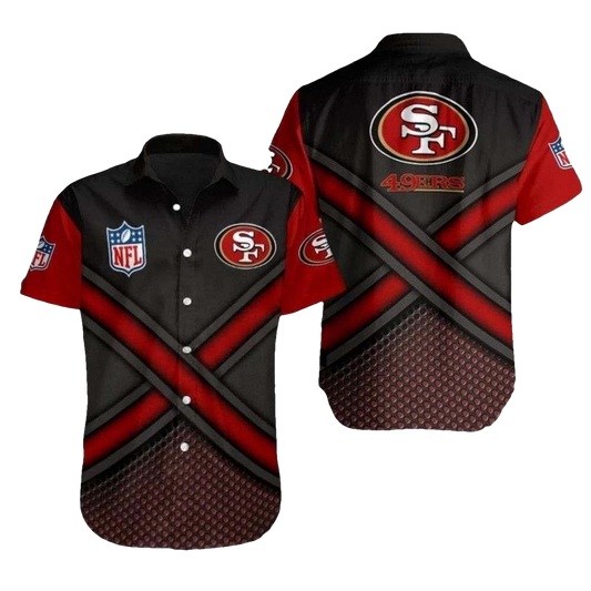 Monochrome Momentum 49ers Striking Contrast Hawaiian Shirt - Moonbestprint